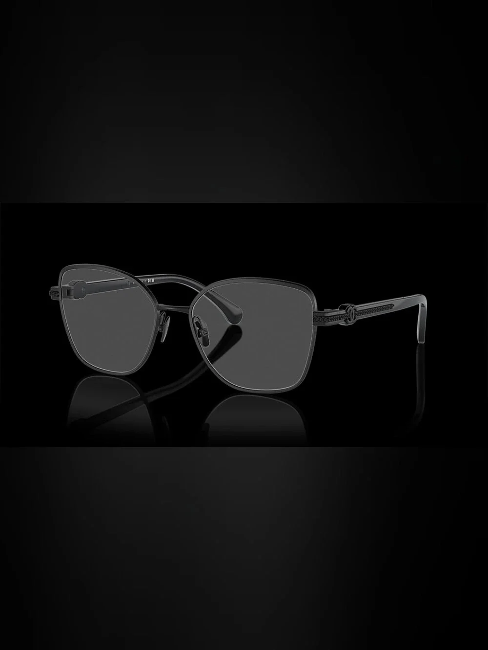 BNIB! Chanel Butterfly Eyeglasses SO Black CC Metal COMES WITH COA MSRP$700